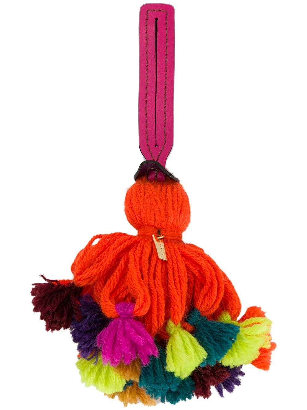 tied yarn design keyring - 1