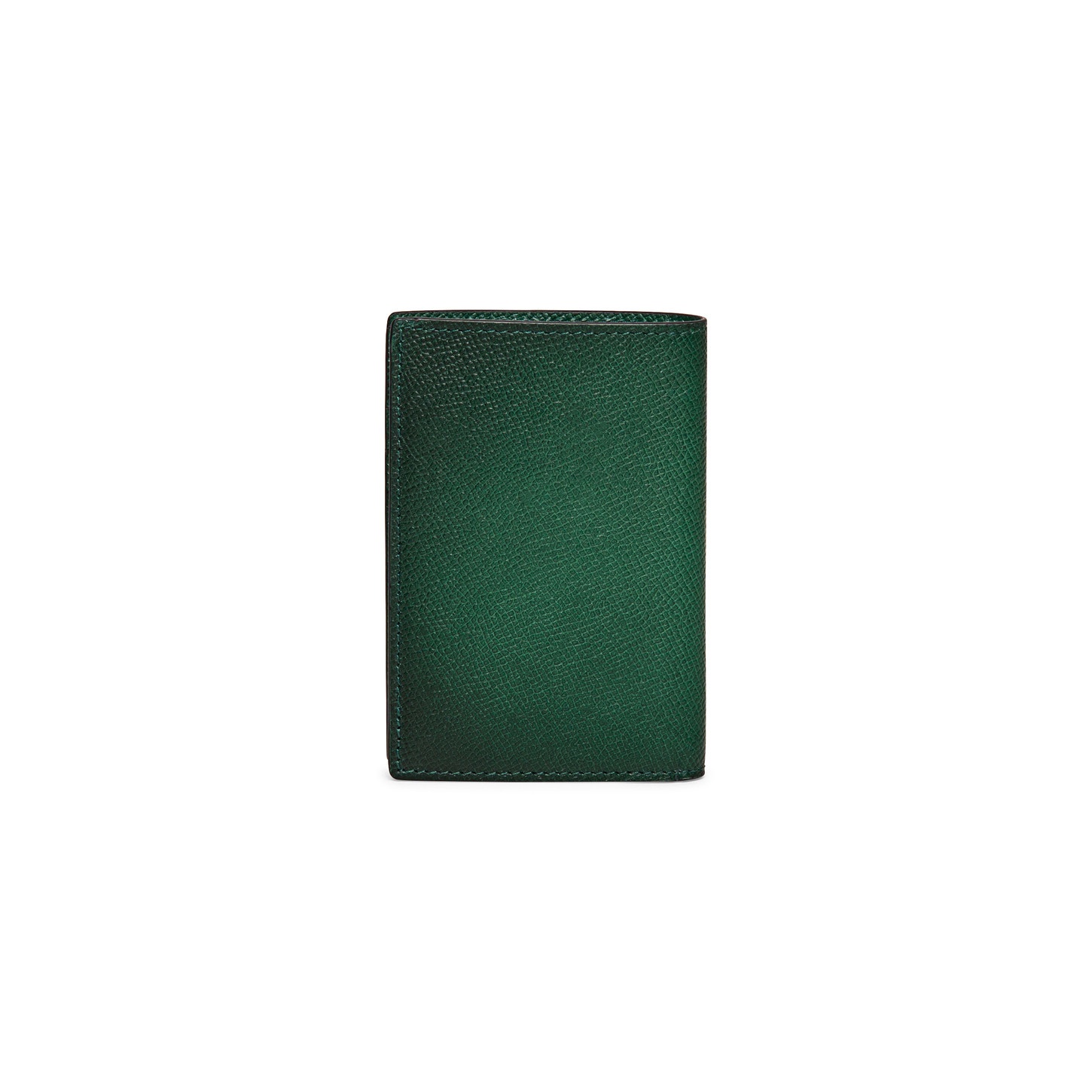 Green saffiano leather vertical wallet - 2