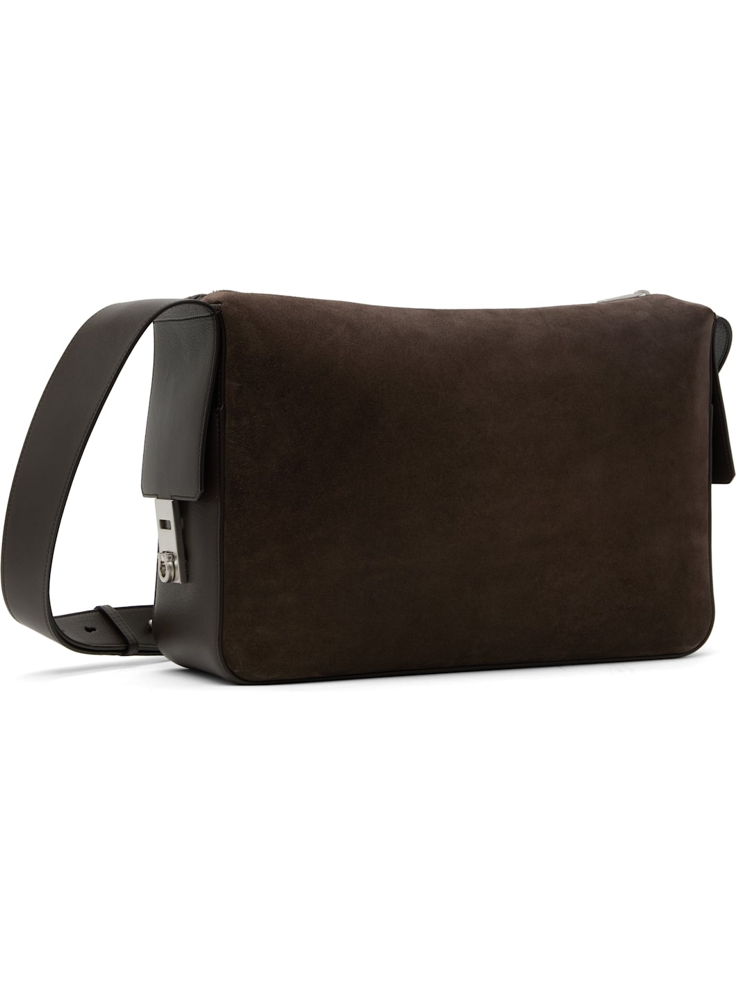 Brown Medium 'Gancini' Buckles Bag - 3