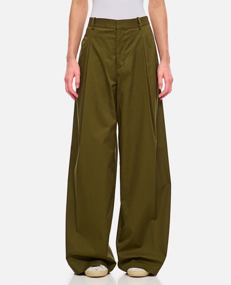 PLEATED WIDE LEG PANT - 1