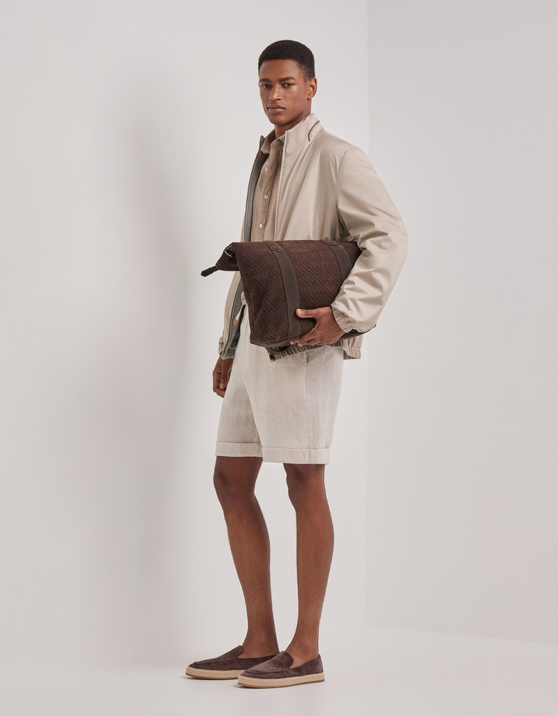 Canali CANALI NUVOLA DUNE REVERSIBLE BLOUSON JACKET IN TECHNICAL FABRIC AND JERSEY outlook