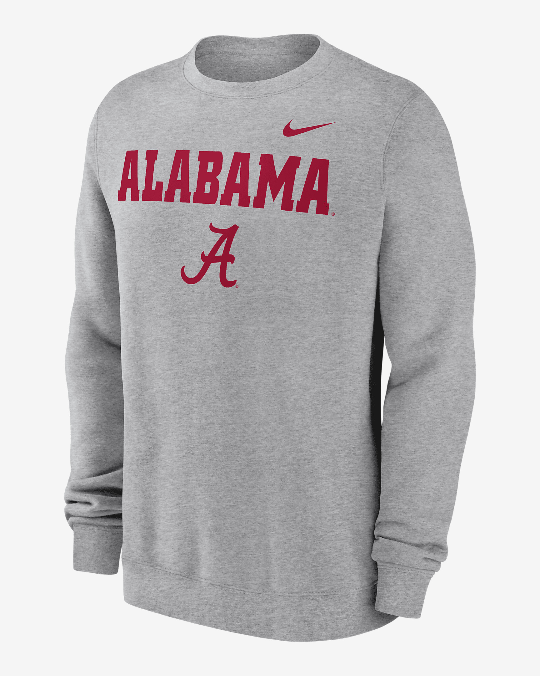 Alabama Crimson Tide Primetime Primary Stack Men's Nike College Pullover Crew - 1