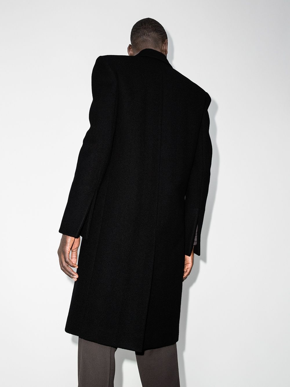 single-breasted tailored midi coat - 3