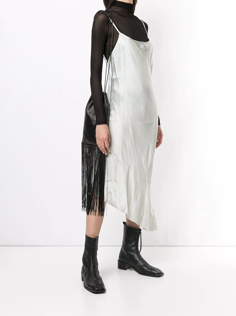 asymmetric slip dress - 2