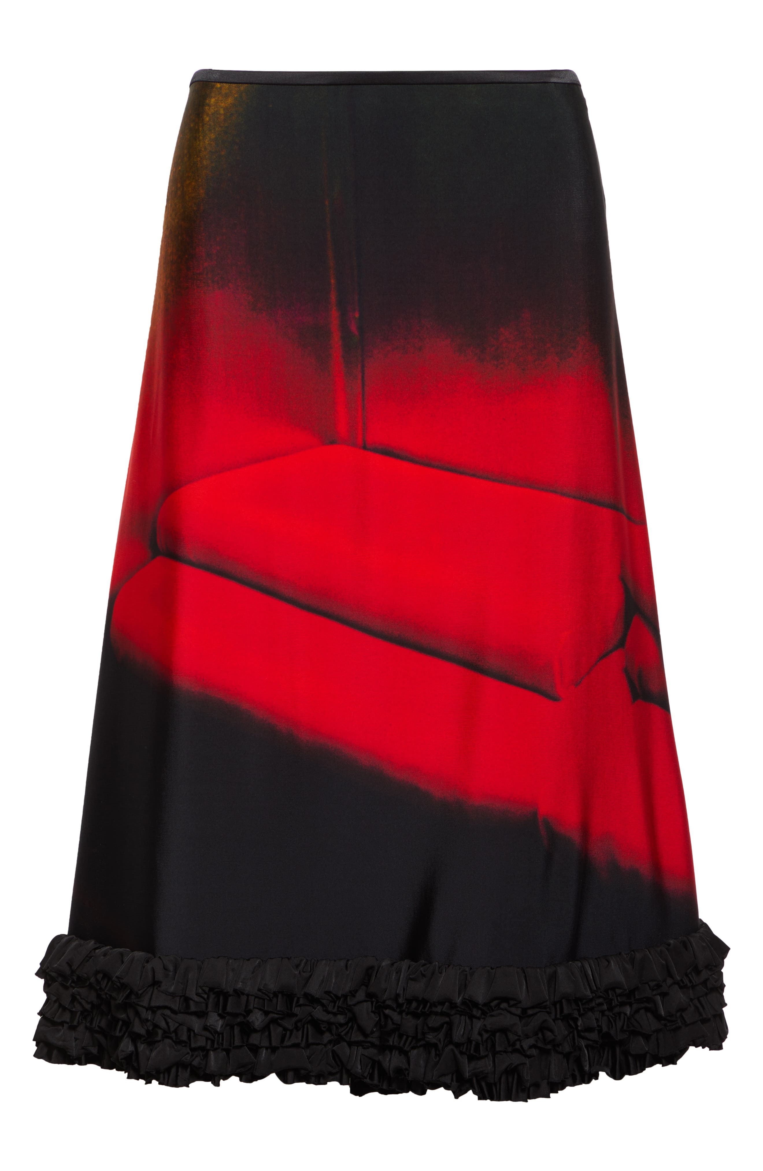 Jil Sander Print Satin Skirt in Ruby Velvet at Nordstrom - 6