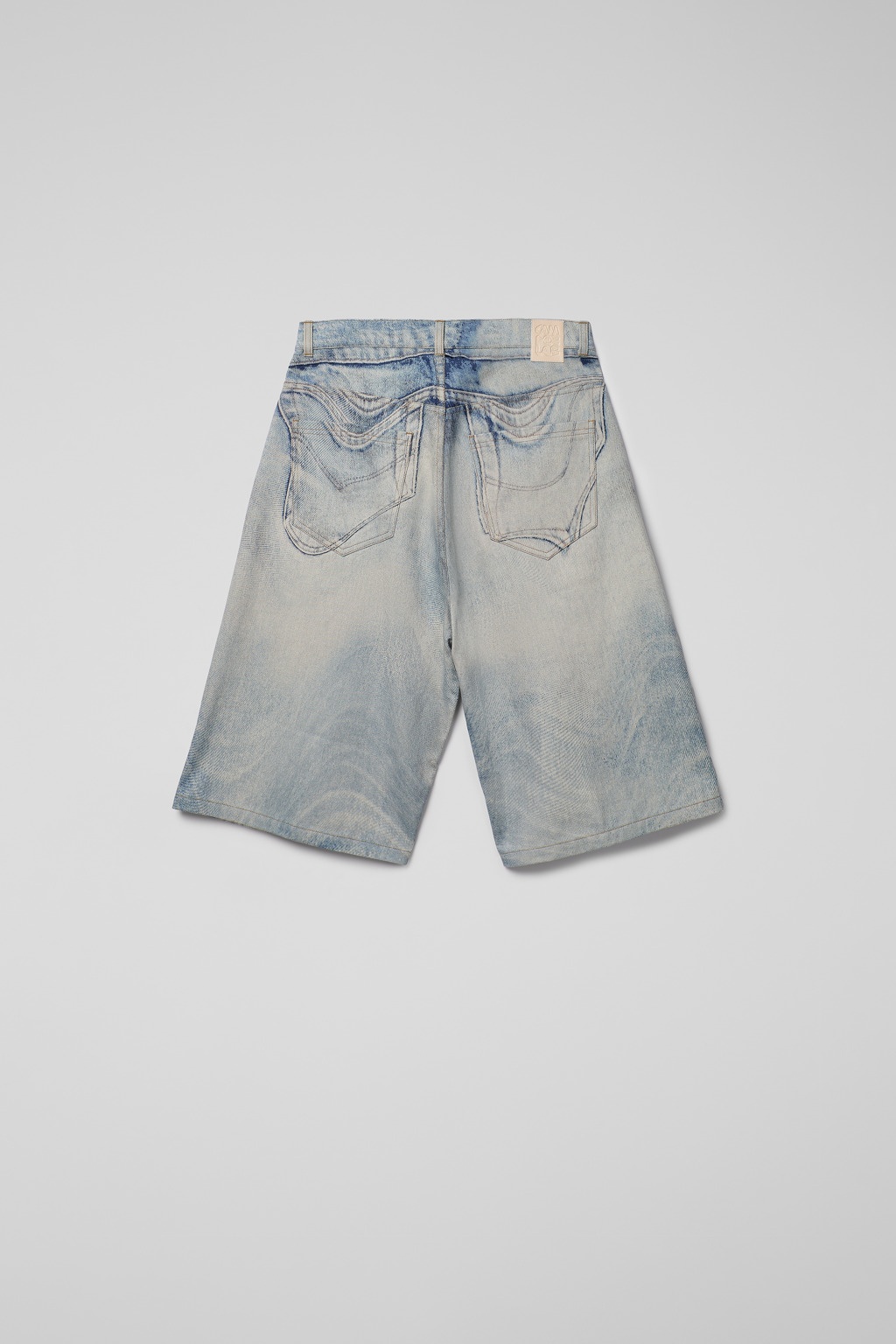 Blue Denim Shorts - 3
