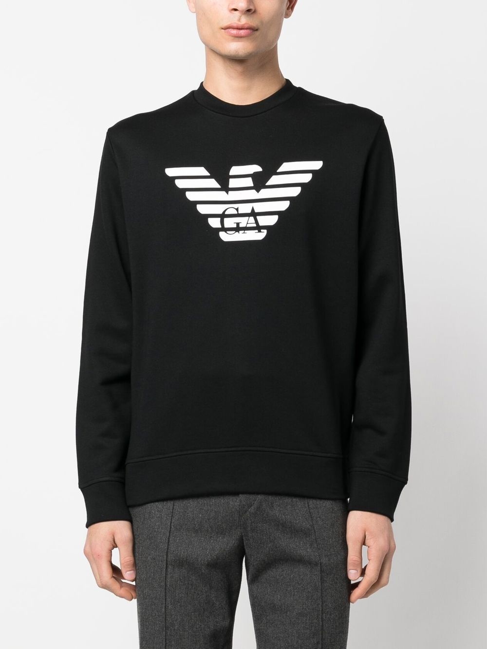 logo-print cotton sweatshirt - 2