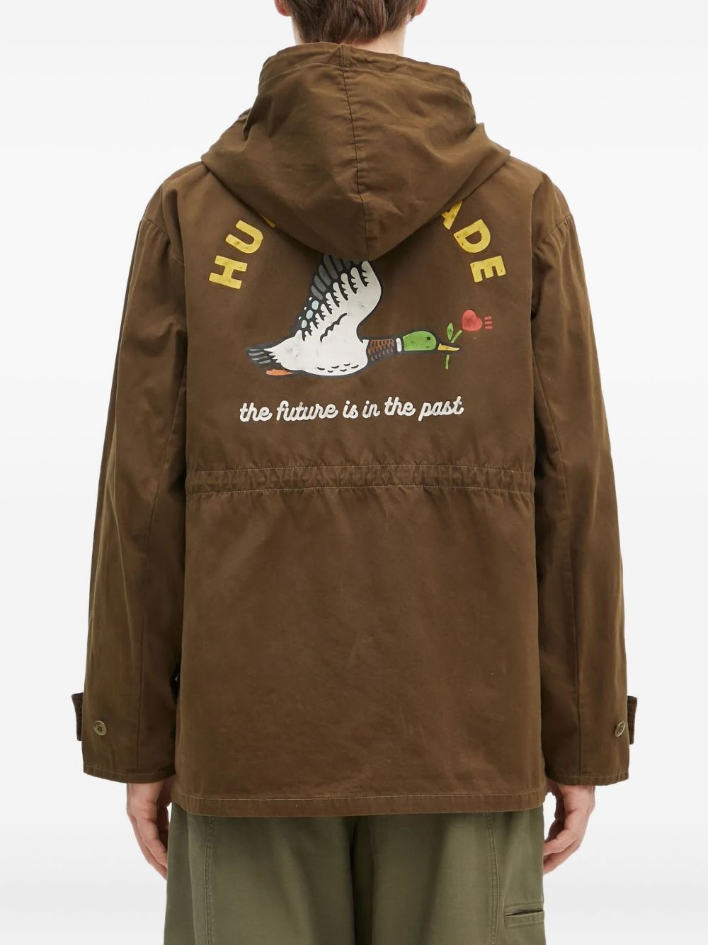 duck-print hooded jacket - 4