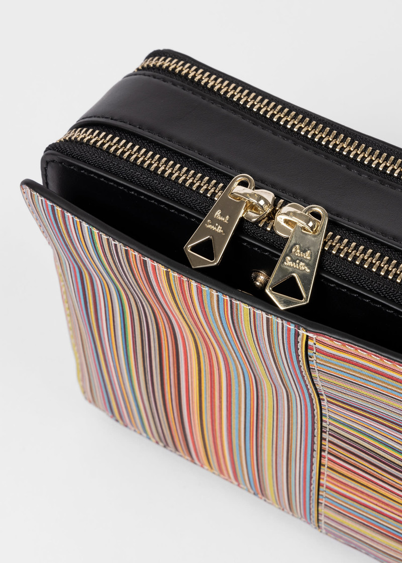 'Signature Stripe' Cross Body Bag 7