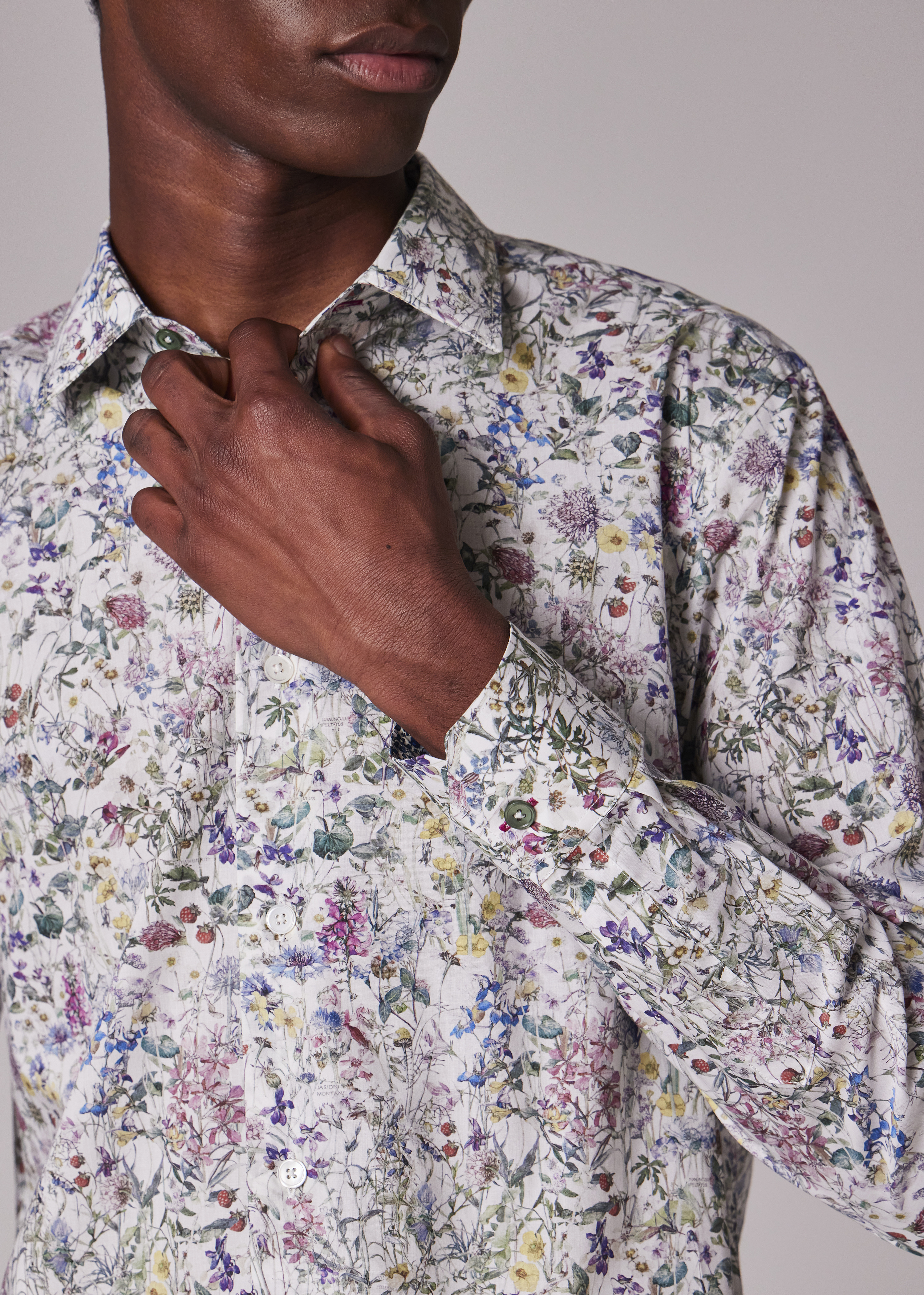 Tailored-Fit White 'Liberty Floral' Shirt - 4
