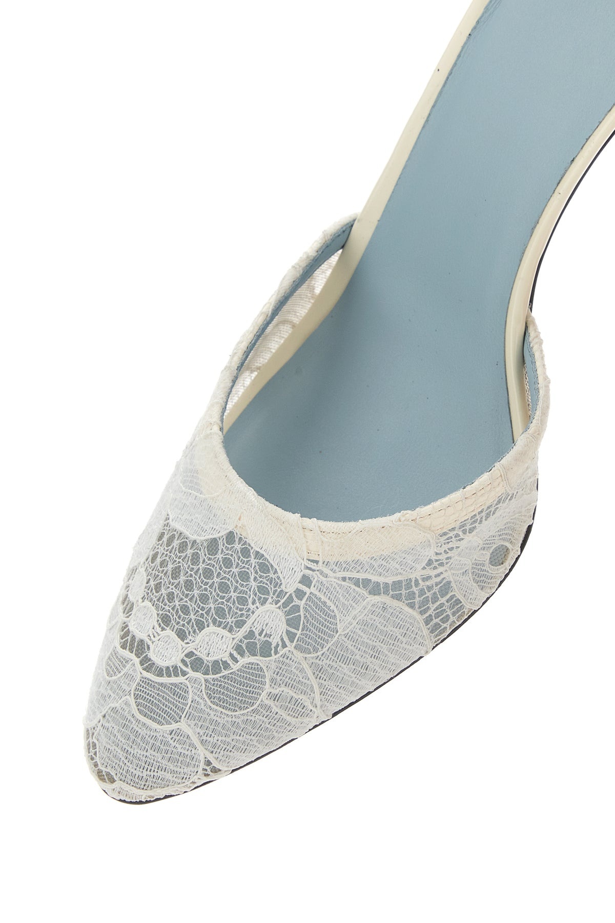 パンプス VALENTINO TWO-TONE LACE AND LEATHER FOLIEFOLIAGE PUMPS Valentino Garavani Two-tone Lace And Leather Foliefoliage