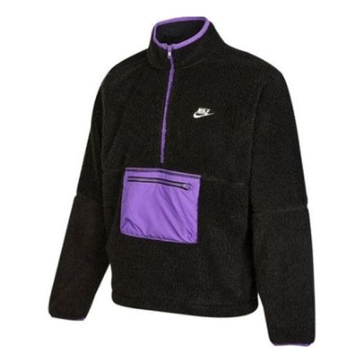 Nike Club Winter half-zip fleece jacket 'Black purple' DQ4881-010 - 1