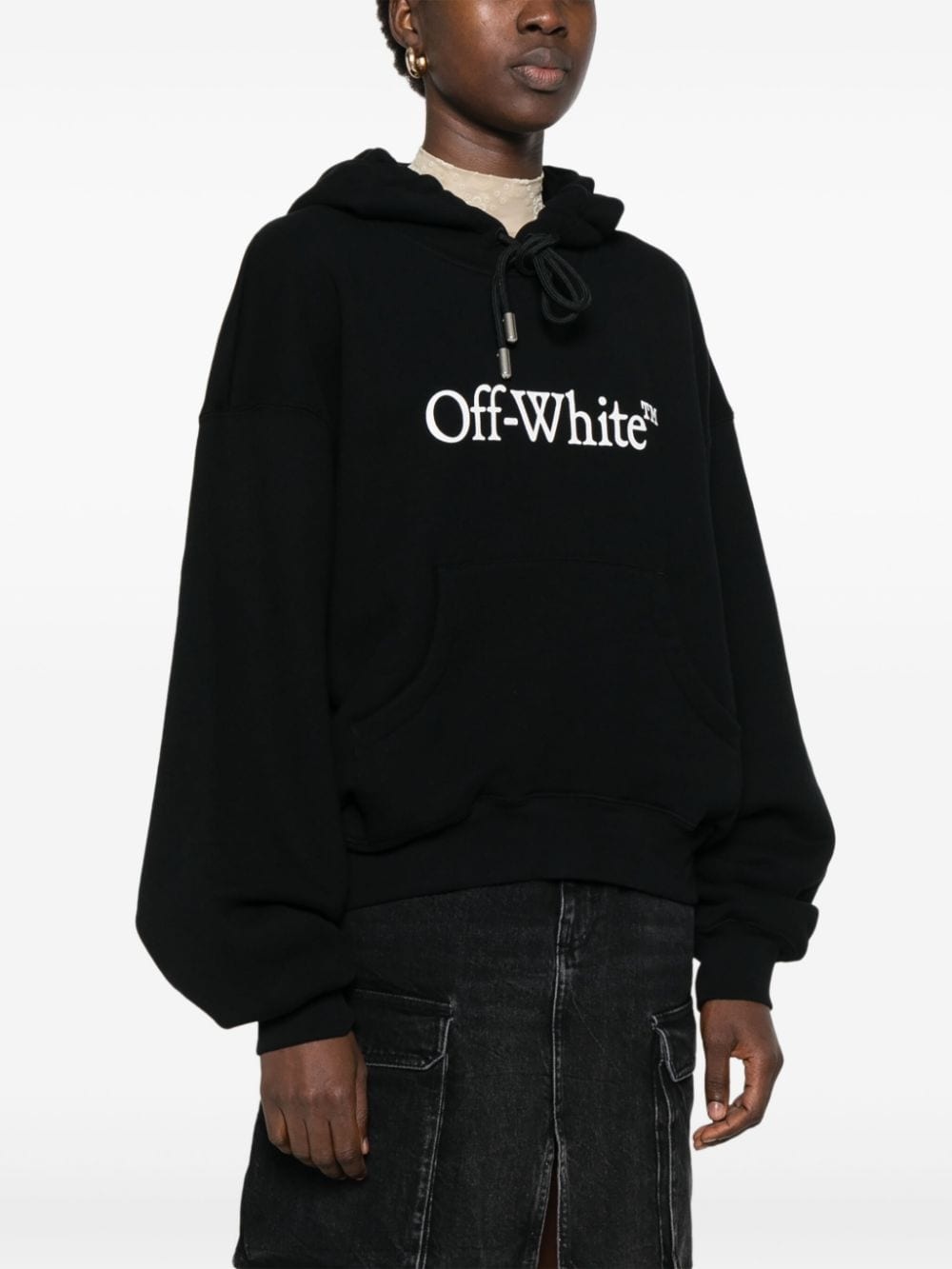 logo-print hoodie - 3