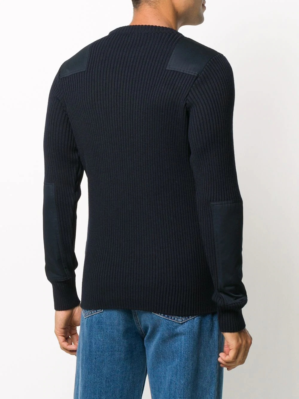 long sleeve contrast patch jumper - 4