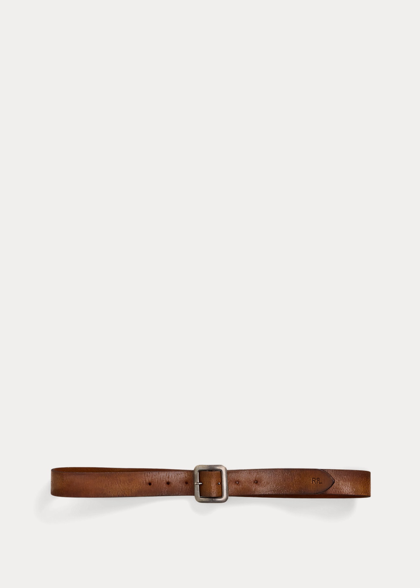 Hand-Burnished Leather Belt - 2