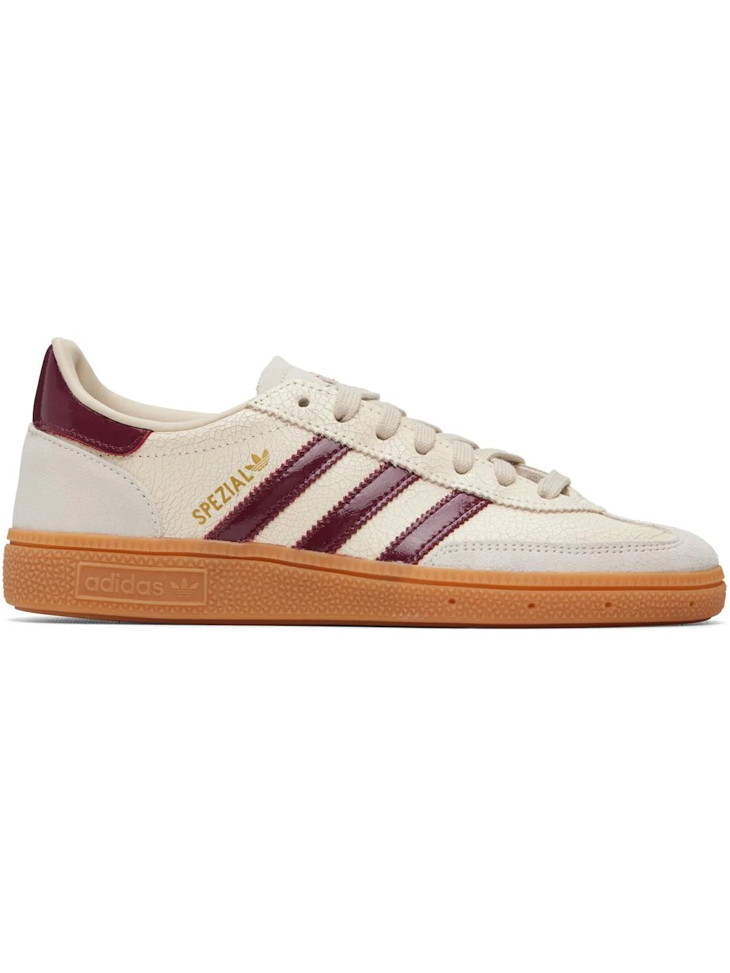 Off-White & Burgundy Handball Spezial Sneakers - 1