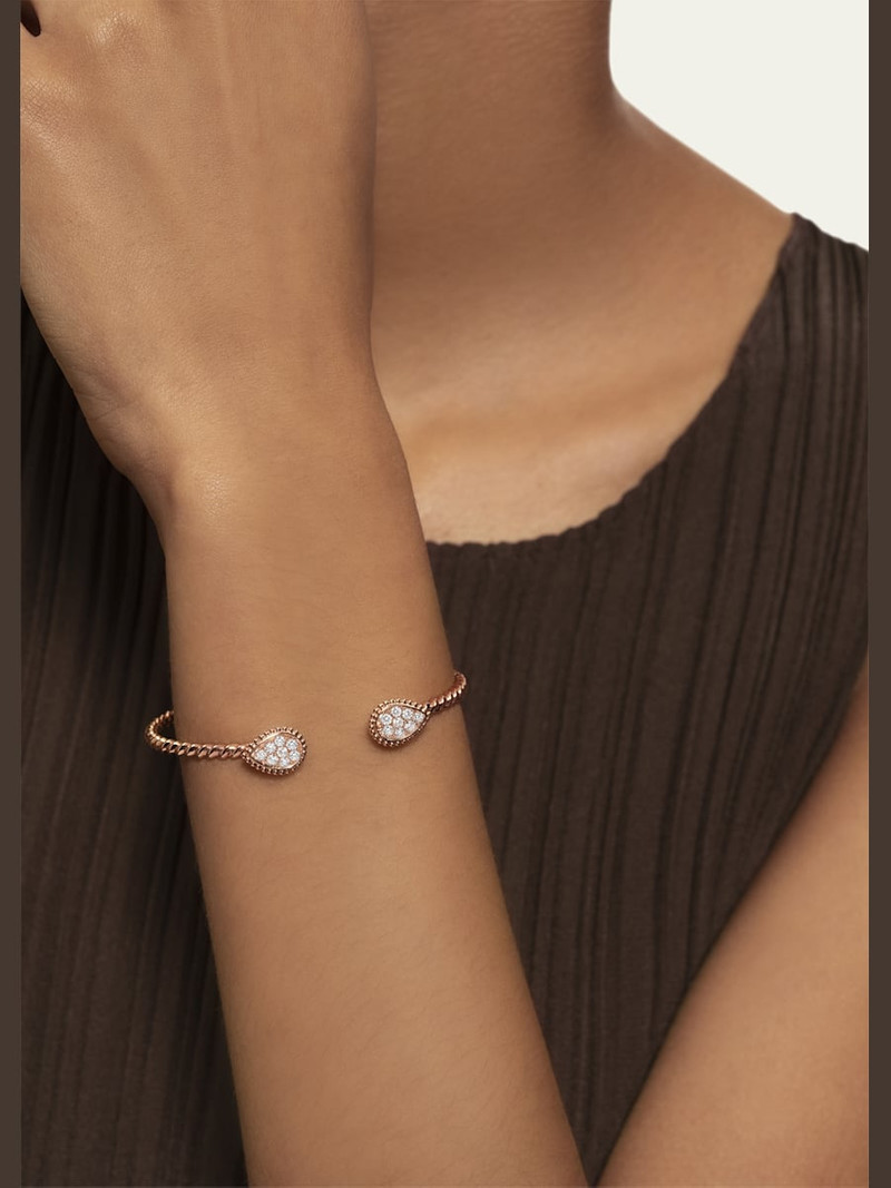 Boucheron 18K Rose Gold Serpent Boheme Bracelet with Diamonds outlook