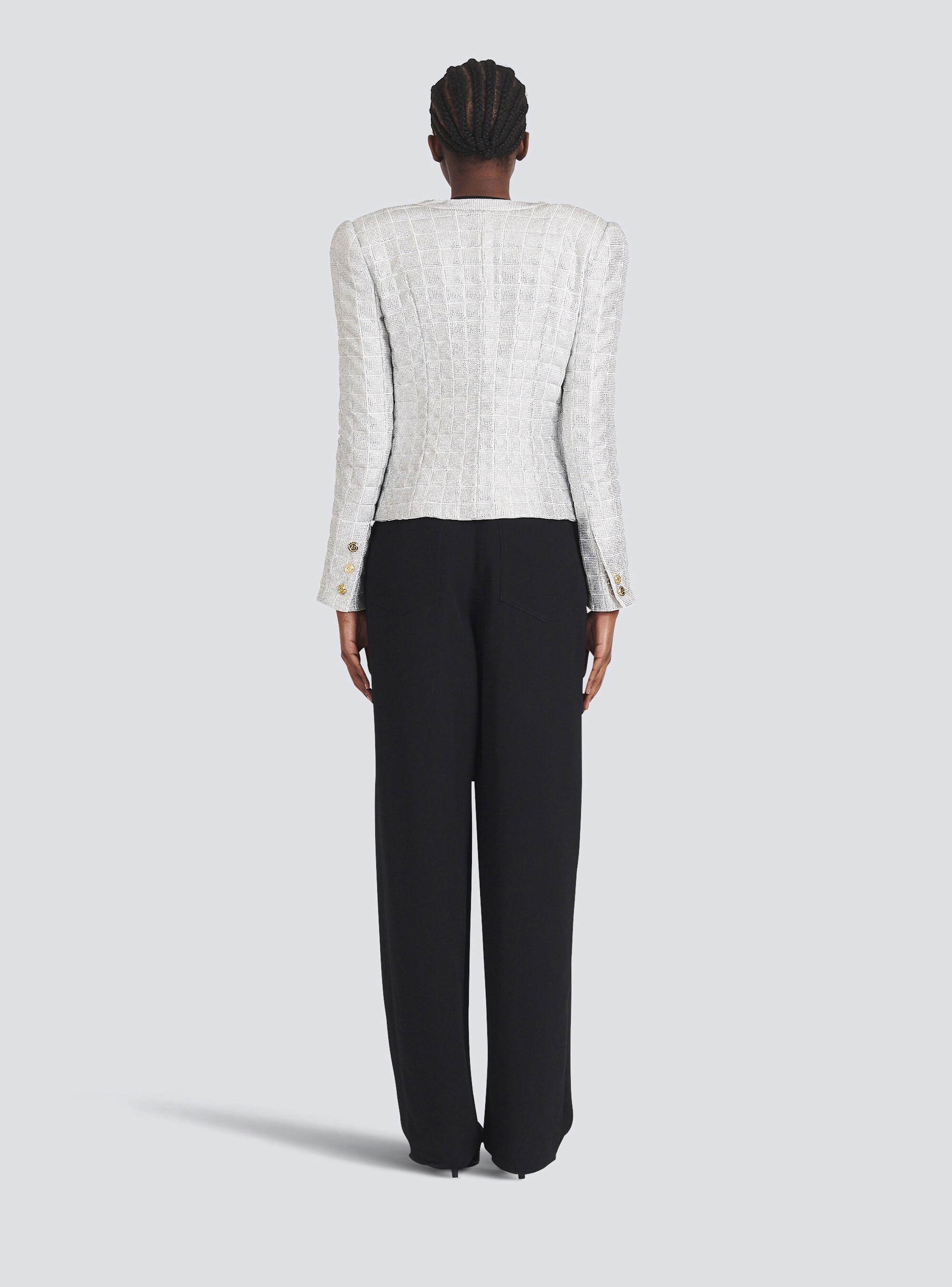 Quilted jacket with strass - 4
