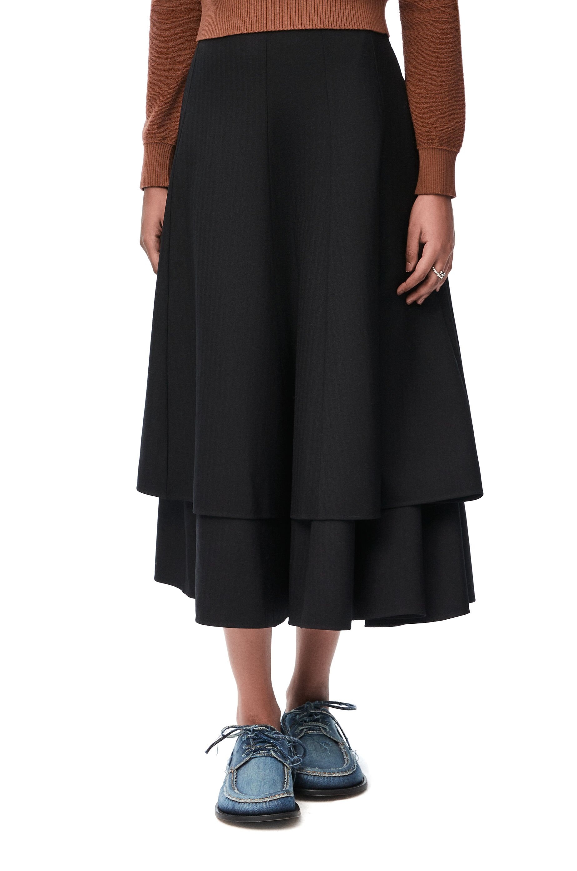 Double layer skirt in wool - 3