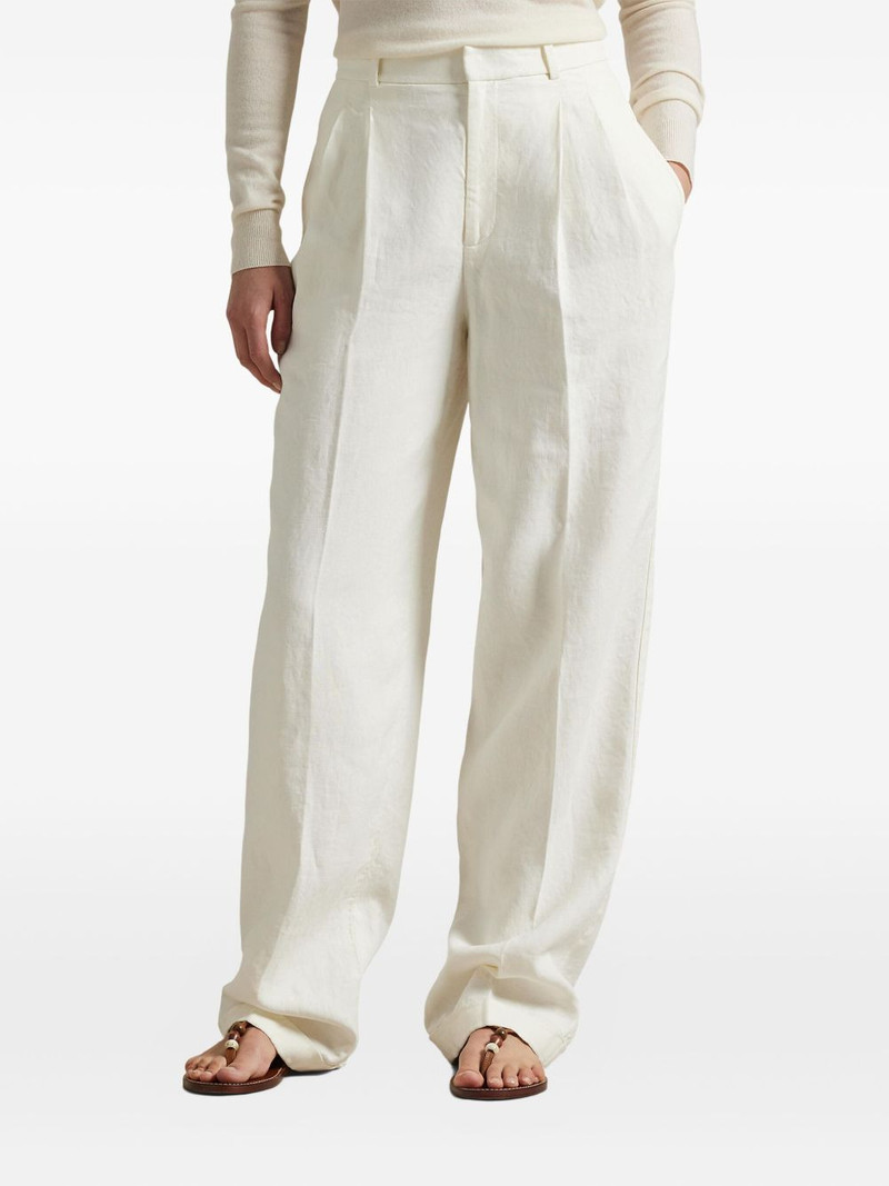 pleated straight-leg trousers 3