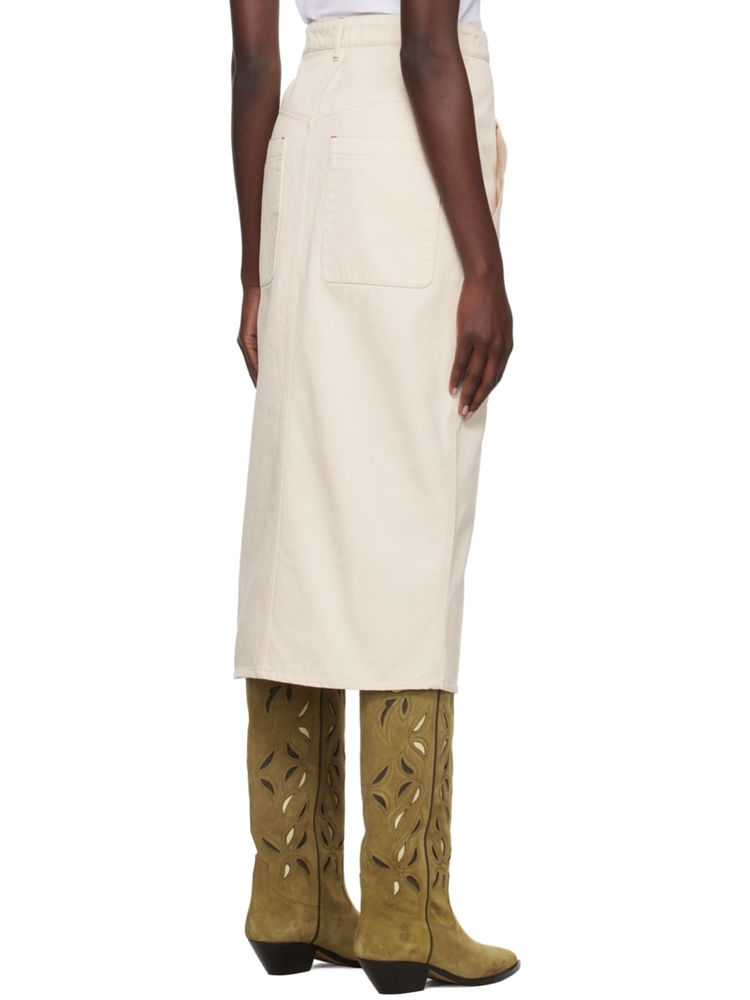 Beige Flozia Midi Skirt - 3
