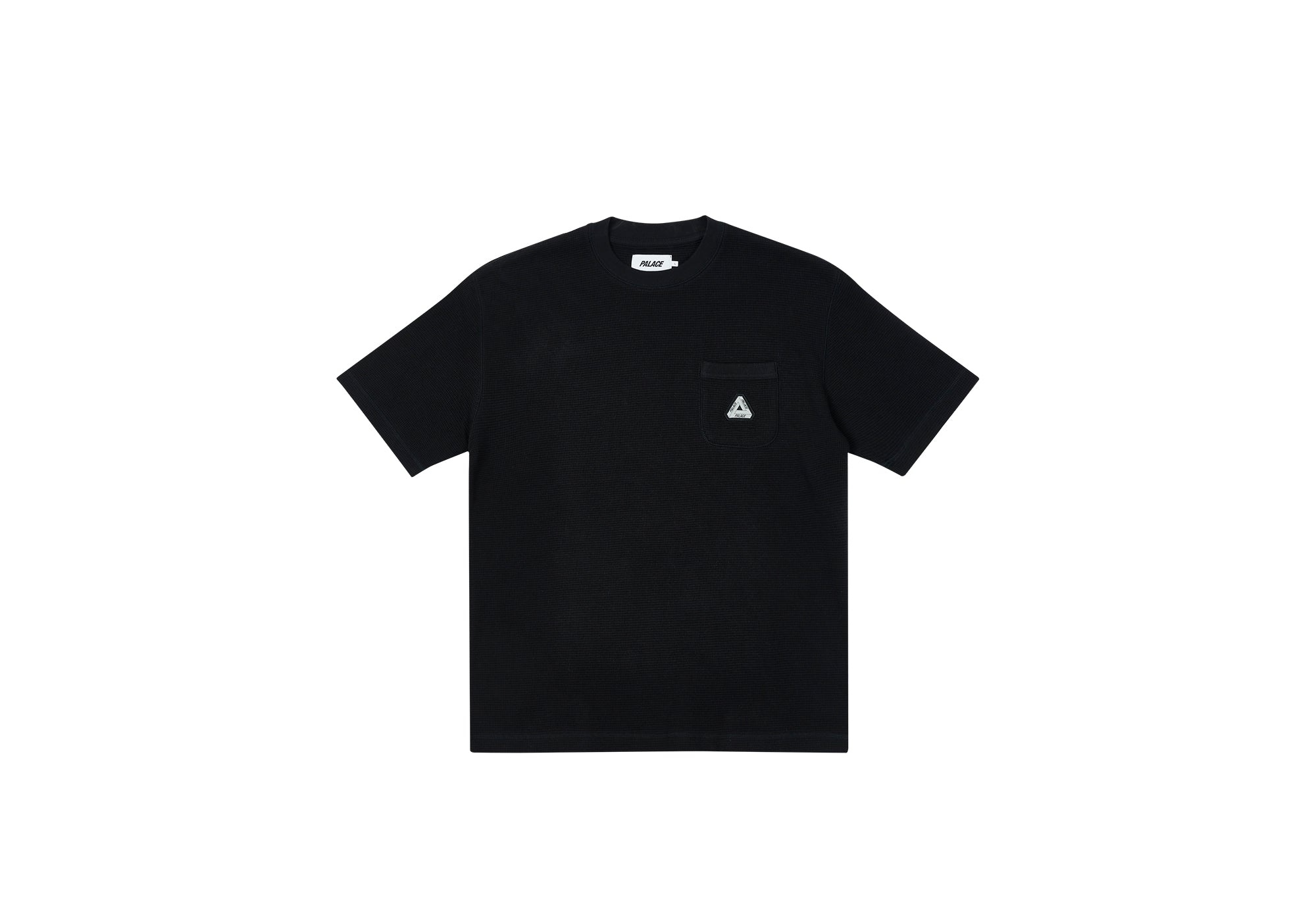 WAFFLE OVERLOCK T-SHIRT BLACK - 1