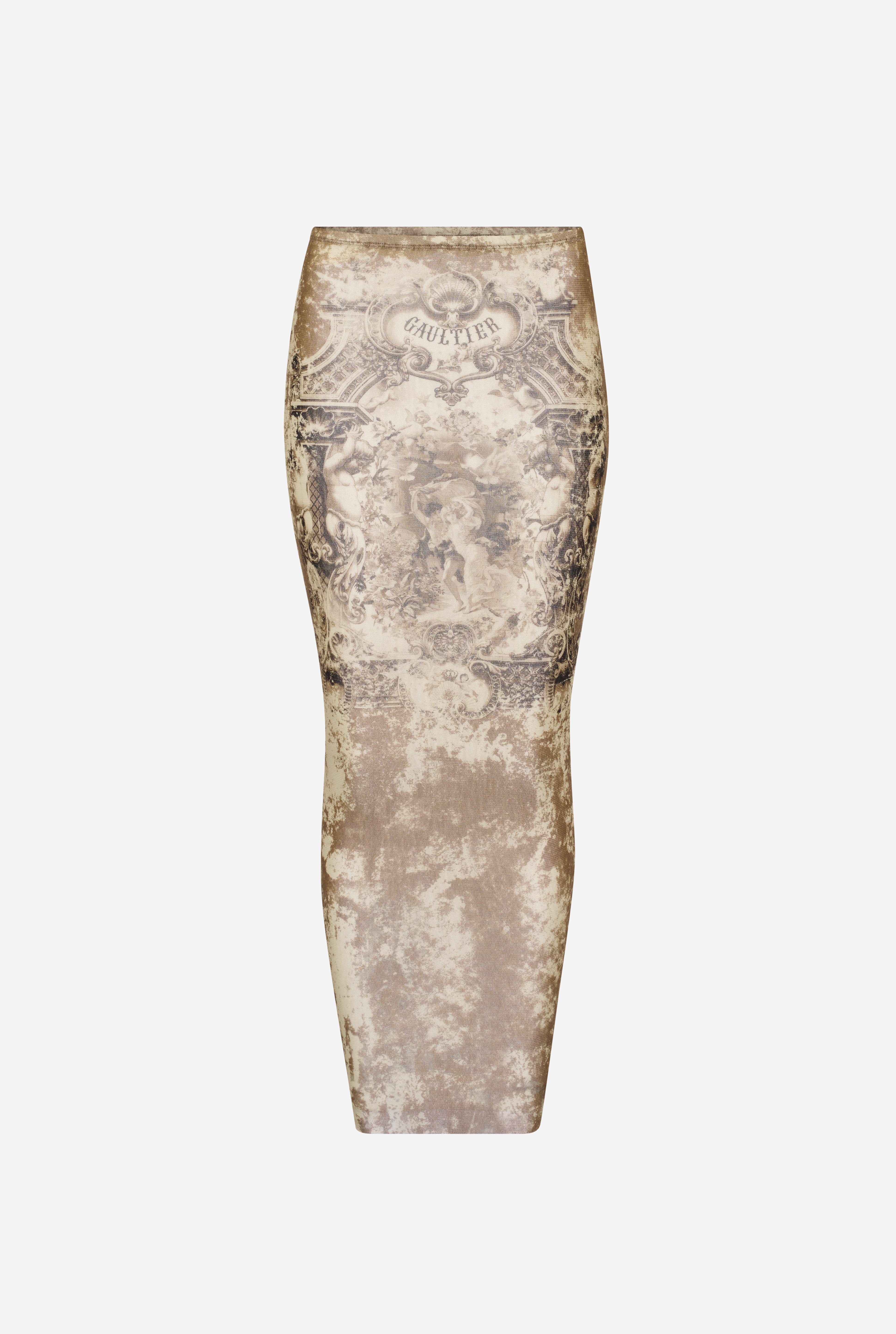 THE LONG BEIGE MÉDAILLON SKIRT - 5