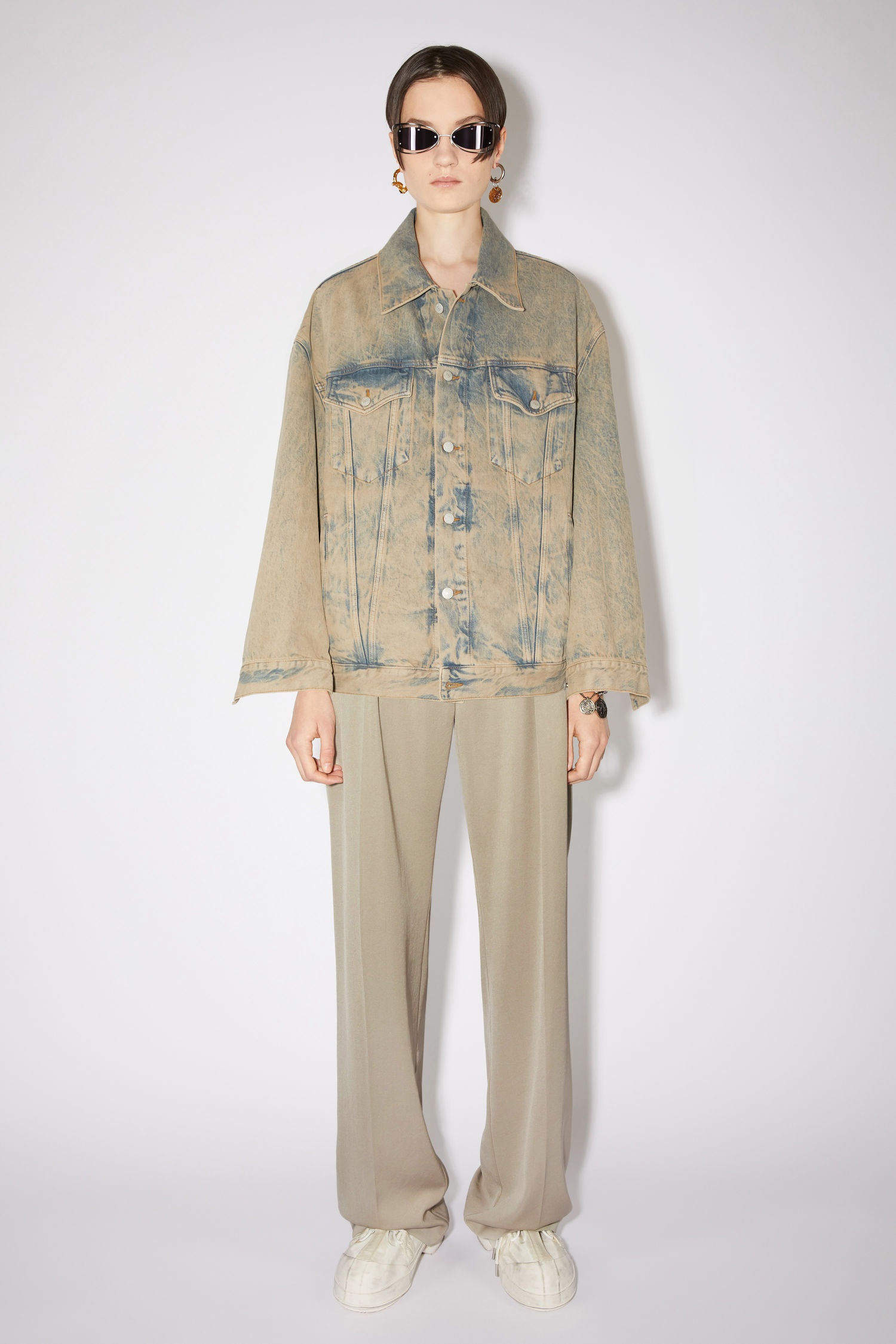 Denim jacket - Light blue/brown - 2