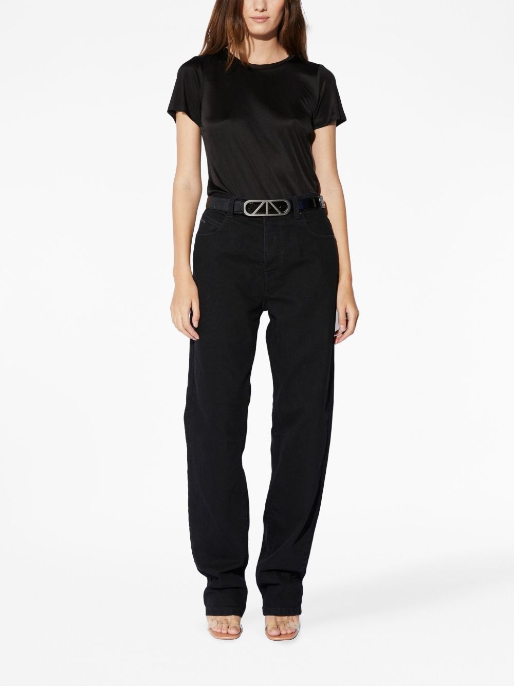 high-waisted straight-leg jeans - 2