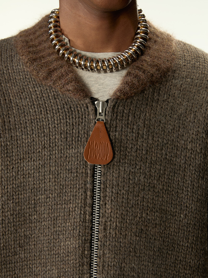 Knitted Bomberone Brown 6