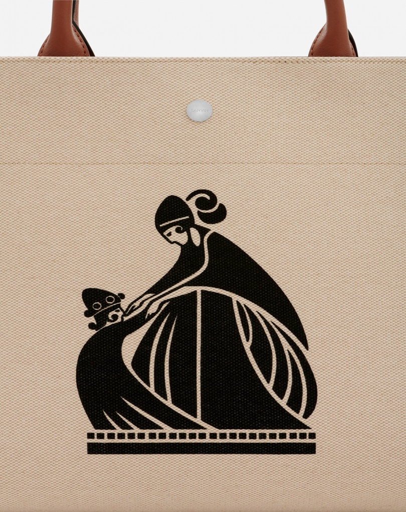 PRINTED CANVAS IN&OUT BAG MM - 7
