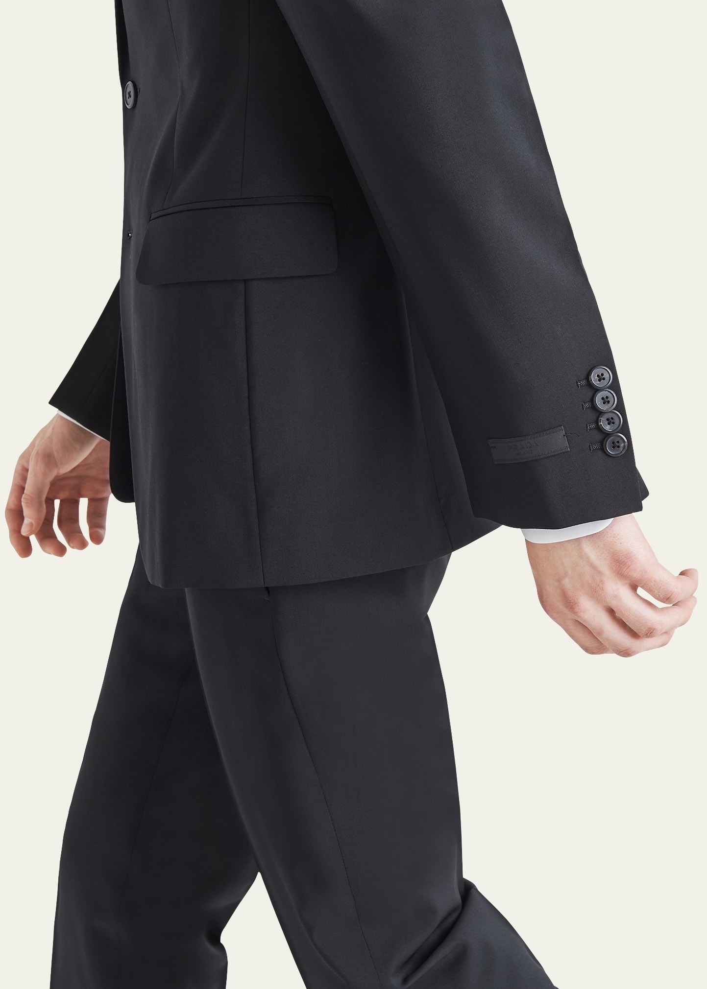 Men's Wool-Mohair Solid Suit - 4
