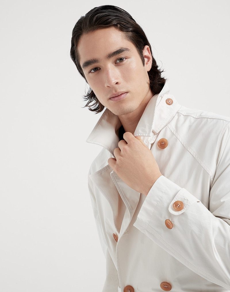 Water-resistant microfiber trench coat 3