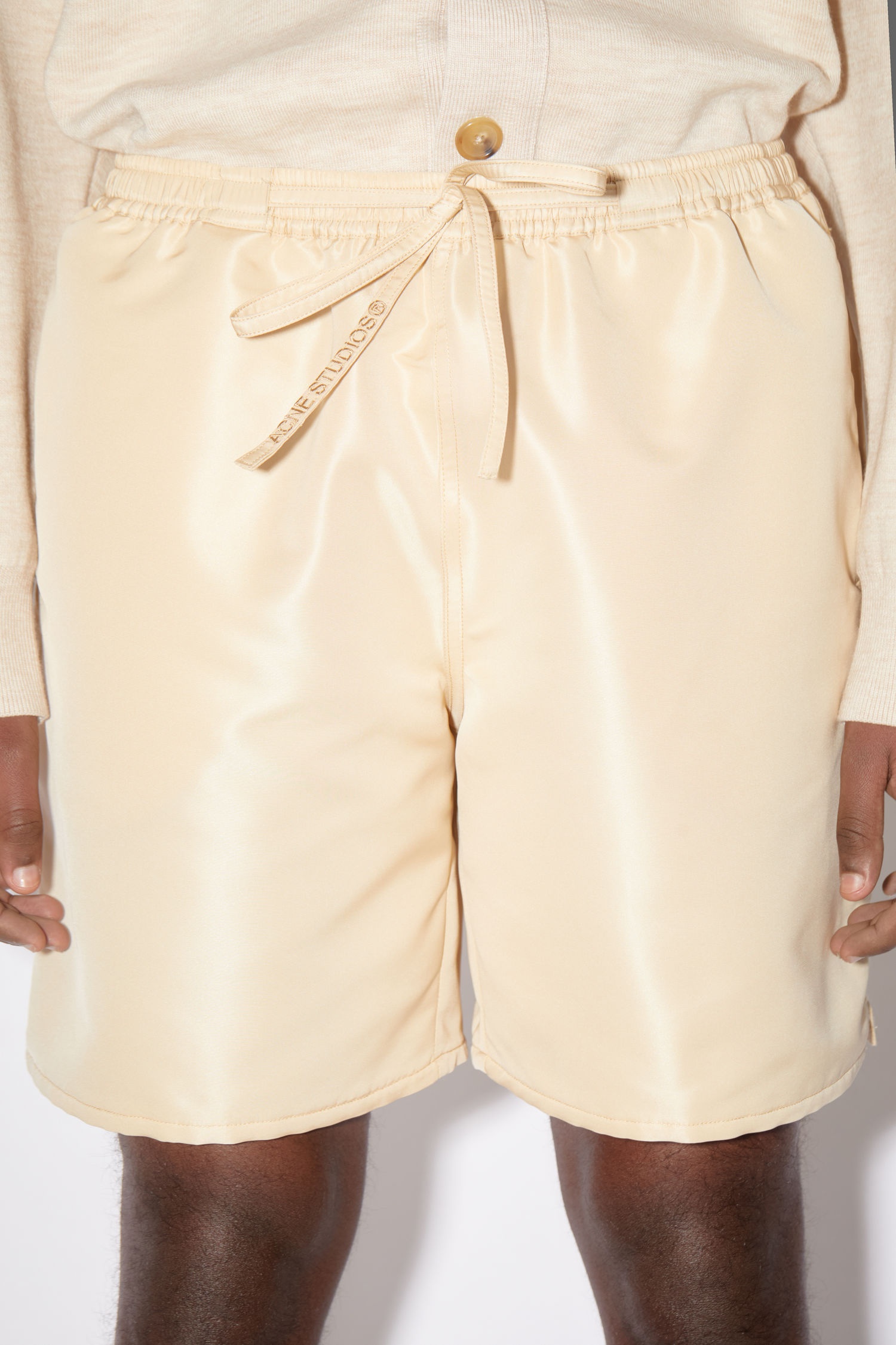 Taffeta Shorts - Sand beige - 5