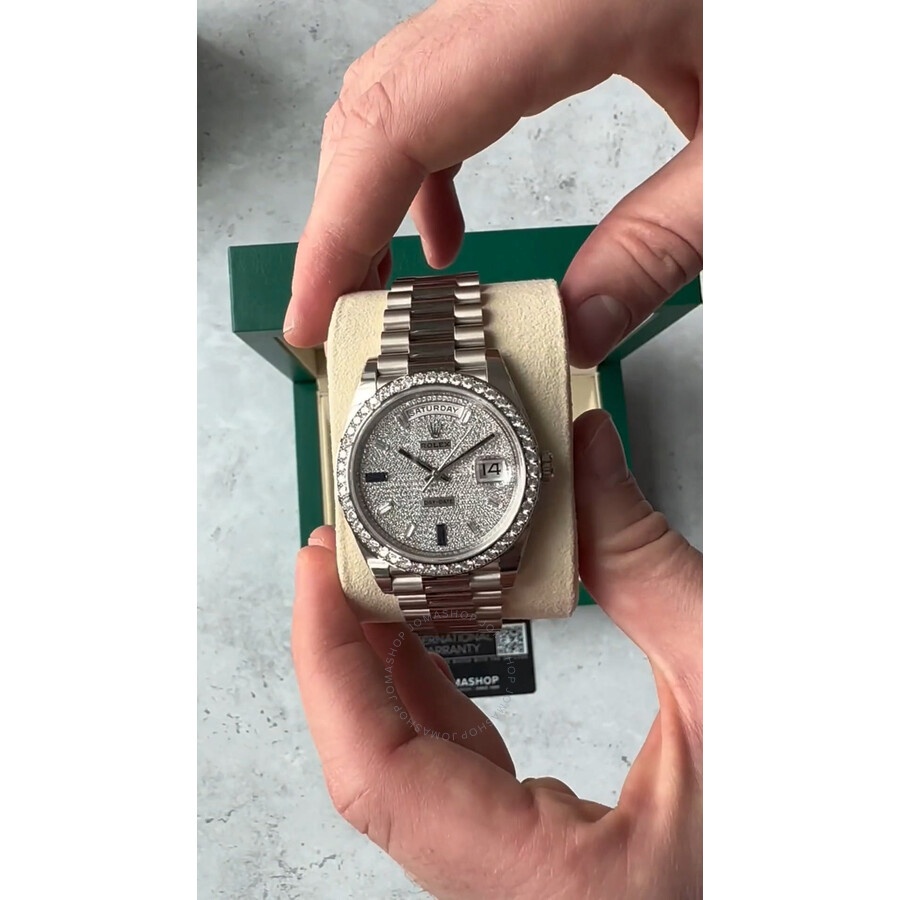 Rolex Day-Date 40 Automatic Chronometer Diamond-Pave Dial Men's Watch 228396tbr-0021 - 6