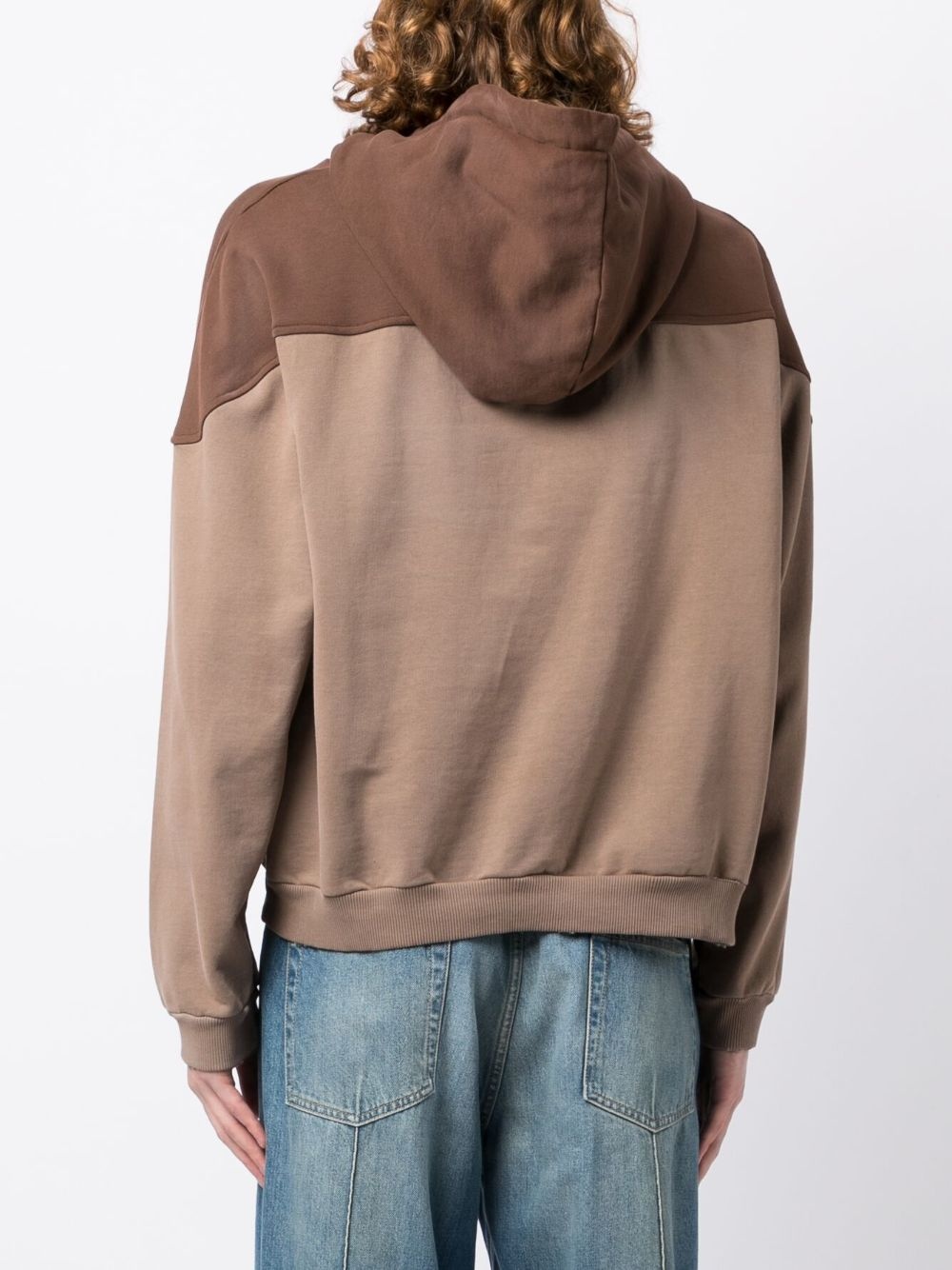 embroidered-logo cotton hoodie - 5