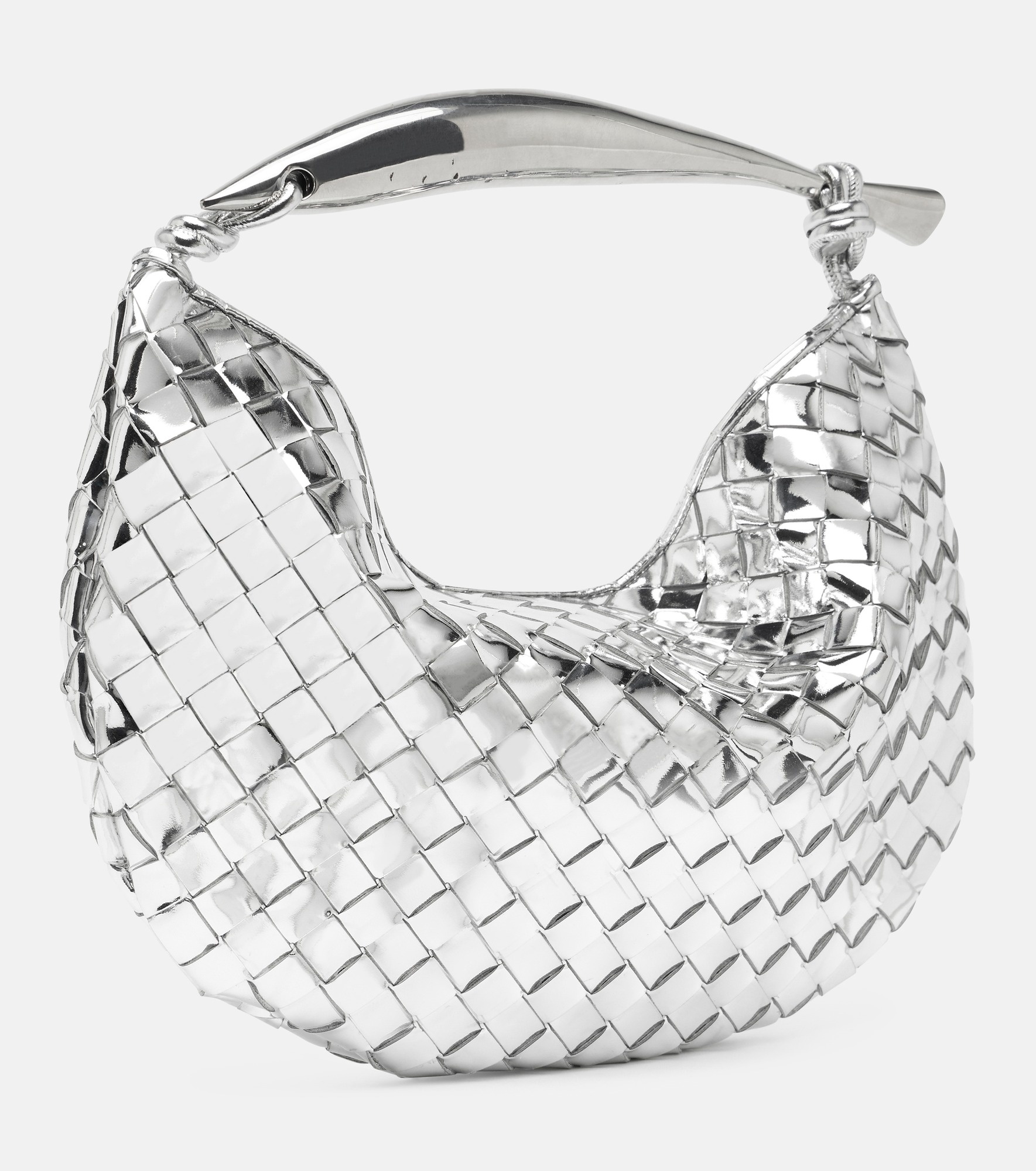 Sardine Small mirrored leather tote bag - 4