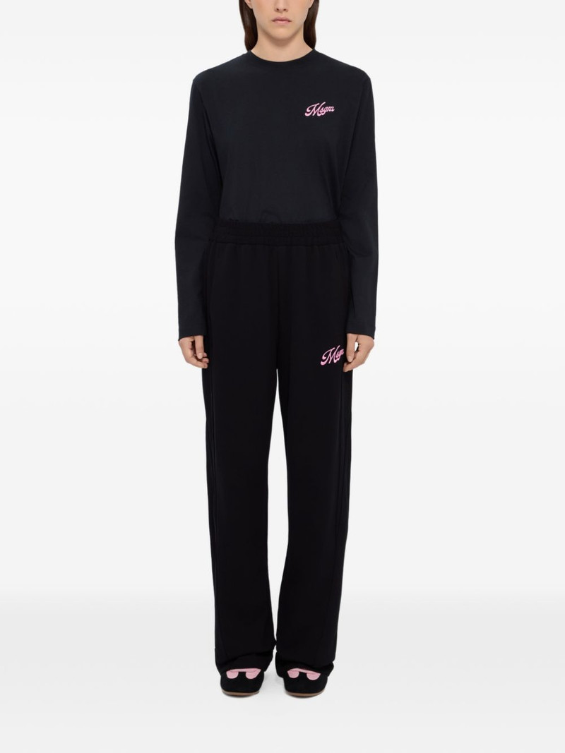 MSGM logo embroidered track pants outlook