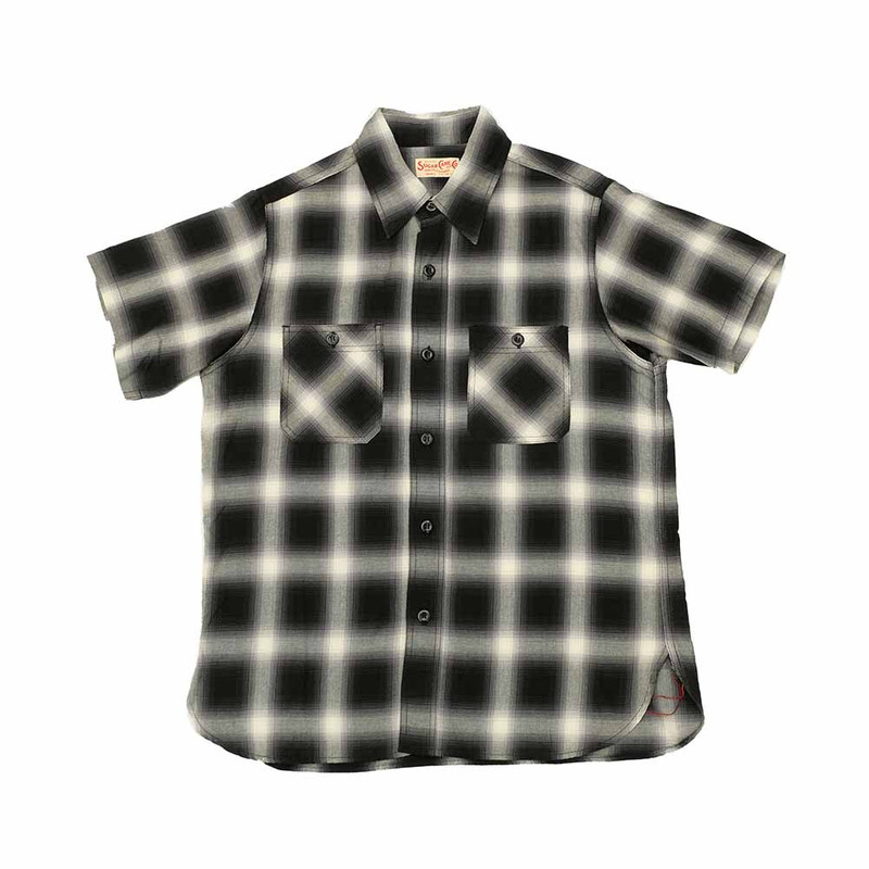 SUGAR CANE OMBRE PLAID S/S WORK SHIRT - SC39519 outlook