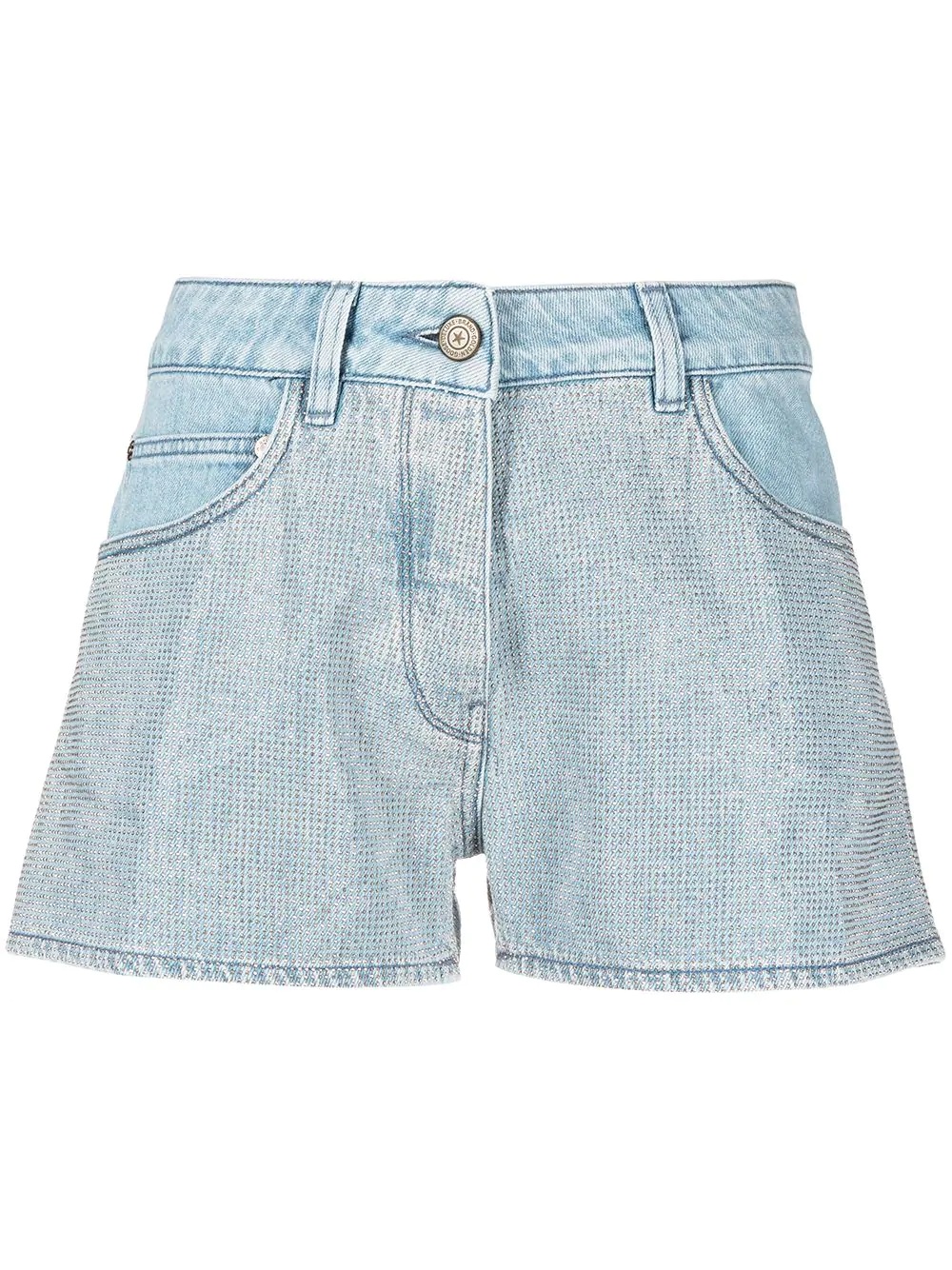 stud detail denim shorts - 1