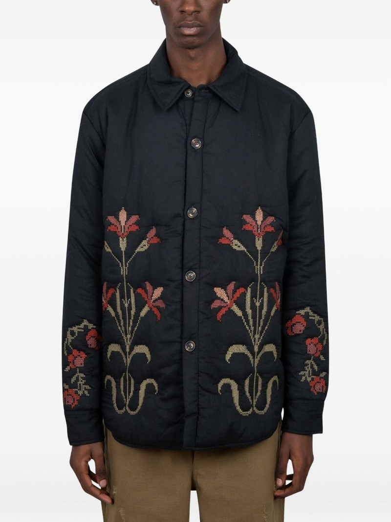 floral-embroidered padded jacket 1