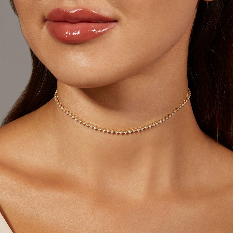 STONE AND STRAND Bright Lights Tennis Choker outlook