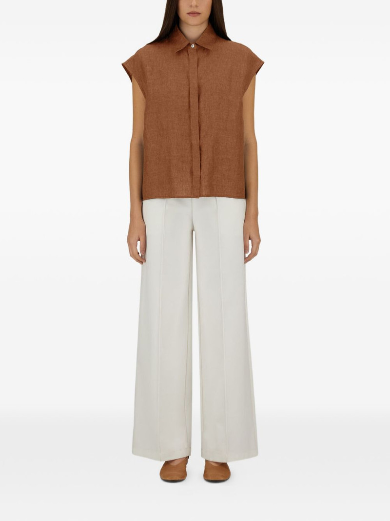concealed-fastening sleeveless shirt 3