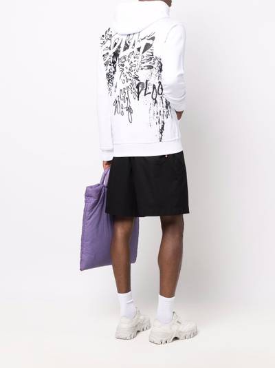 Comme des Garçons SHIRT graphic-print drawstring hoodie outlook