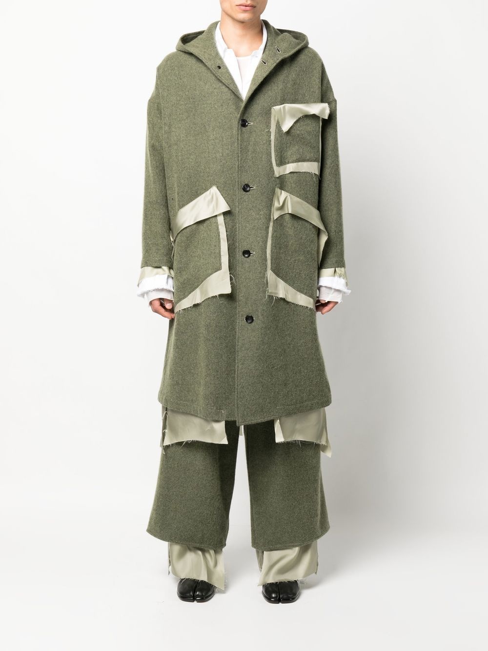 deconstructed single-breasted coat - 2