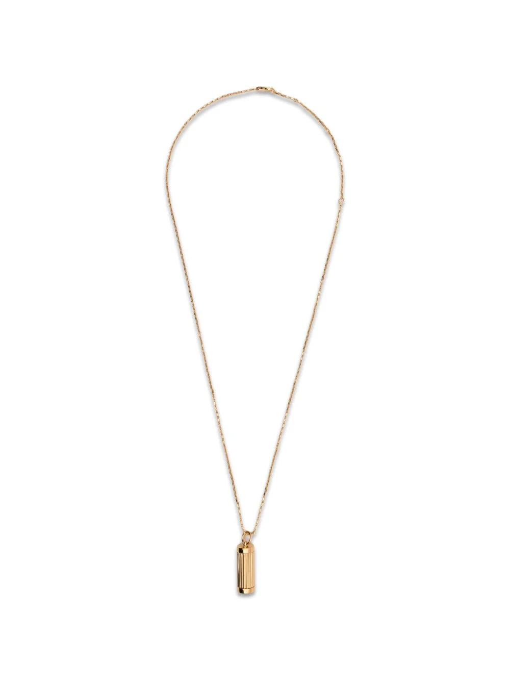 ribbed cylinder-pendant necklace - 1