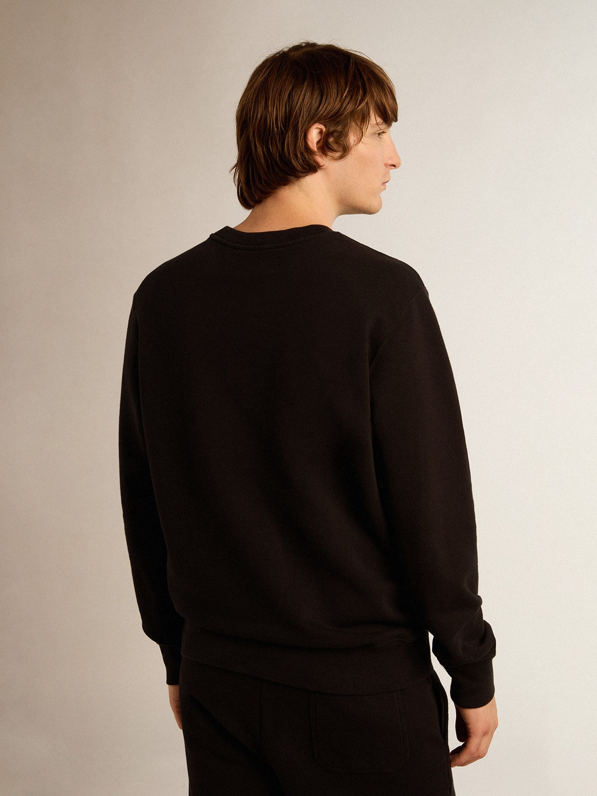 Black Archibald Star Collection sweatshirt with tone-on-tone star on the front - 4
