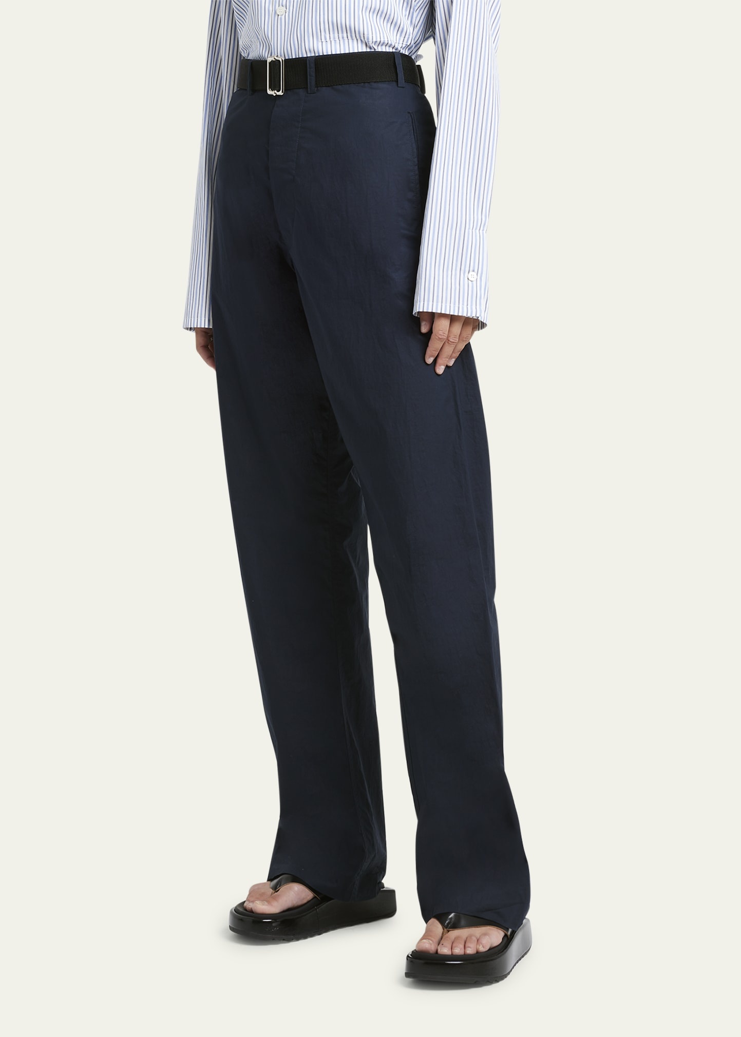 Straight-Leg Cotton Trousers - 4