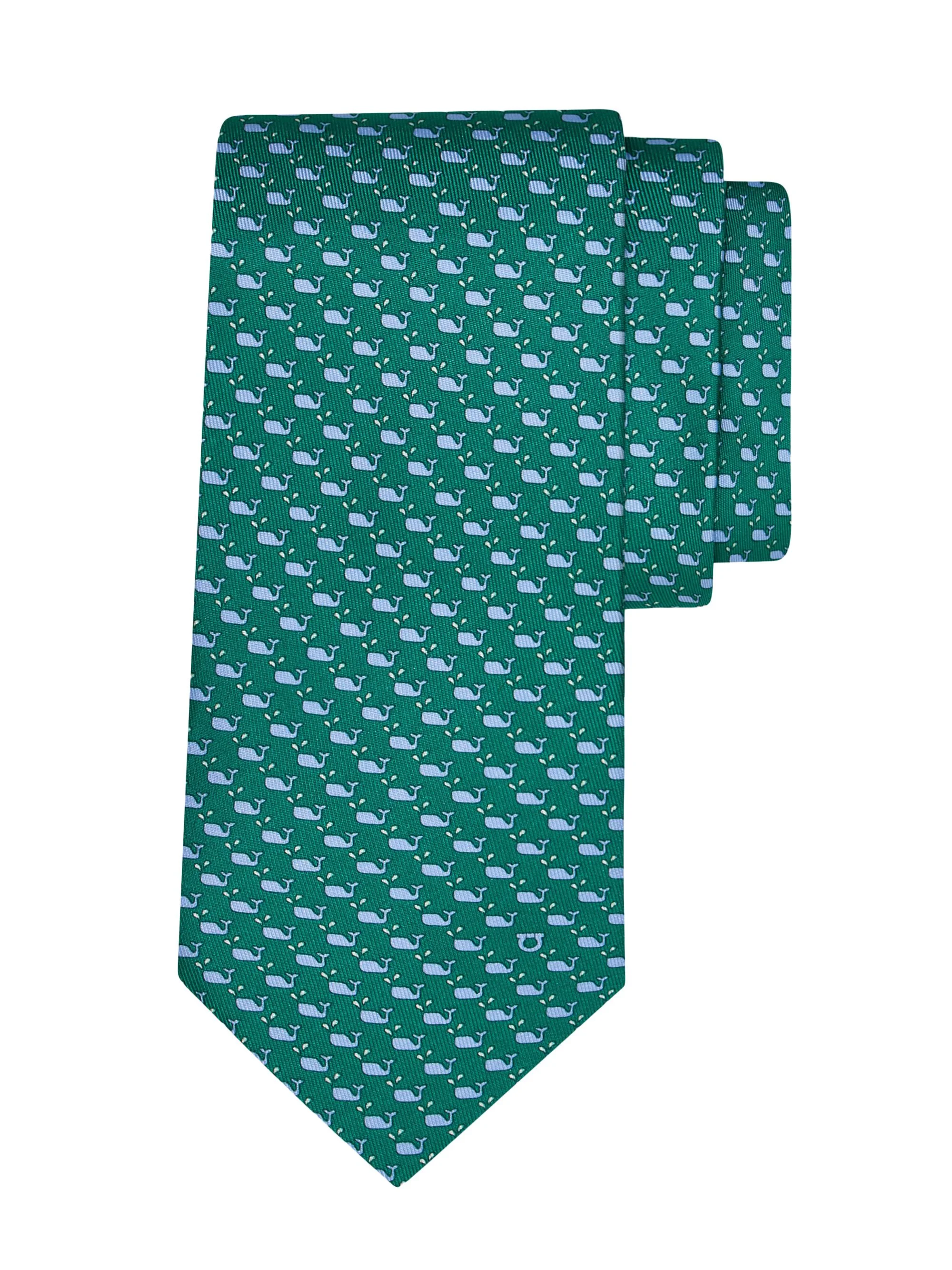 Men's Alice Printed Silk Tie - Verde - 1