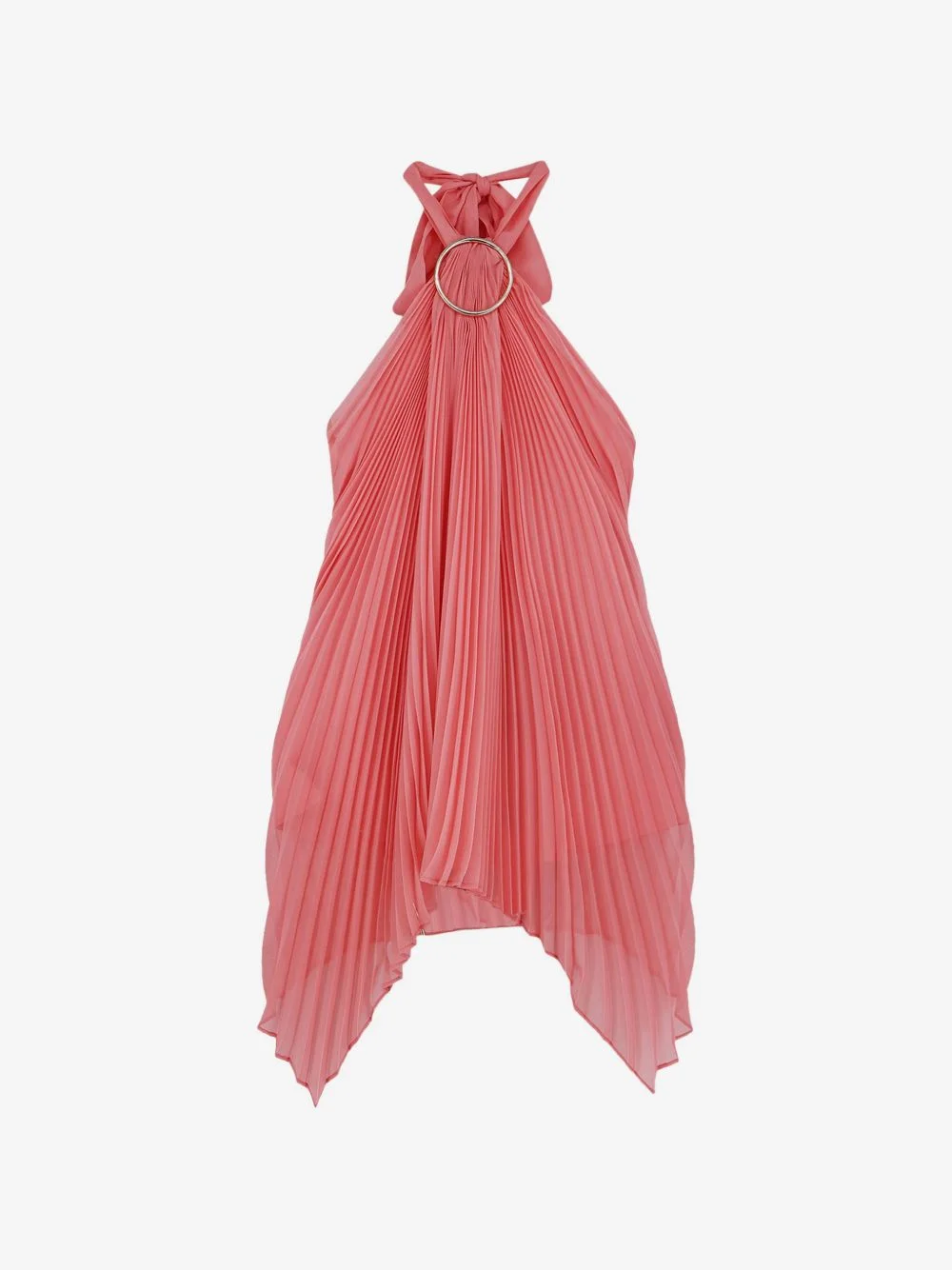 pleated halterneck top - 1